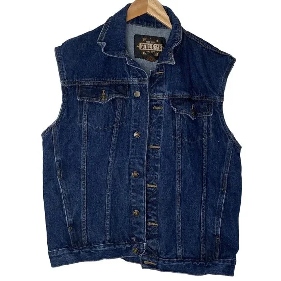 Guide Gear Jackets Coats Guide Gear Mens Denim Vest Med Wash